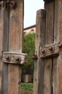 old door, wooden door, gate, door, wood, open, brown door